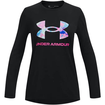 Youth Under Armour Tech Big Logo Print Fill L/S Tee