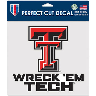 Wincraft Texas Tech Wreck 'Em Tech 8" X 8" Decal