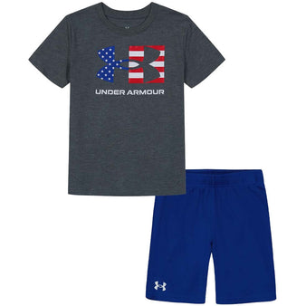 Youth Under Armour Freedom Icon Flag S/S Tee & Shorts Set
