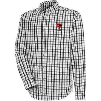 Houston Astros Antigua Compression Long Sleeve Button-Down Shirt -  Gray/White
