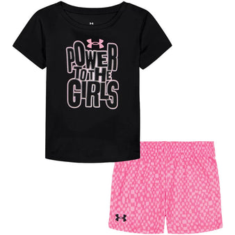 Toddler Under Armour Power To The Girls S/S Tee & Shorts Set