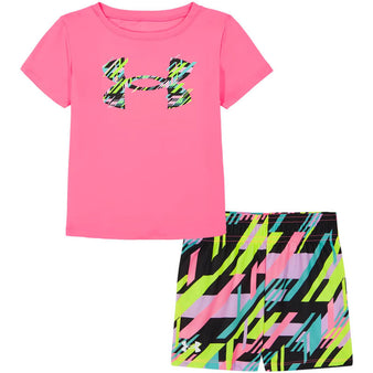 Youth Under Armour Geo Strokes Mesh S/S Tee & Shorts Set