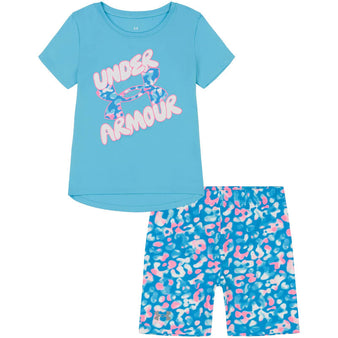 Youth Under Armour Bubble S/S Tee & Biker Shorts Set