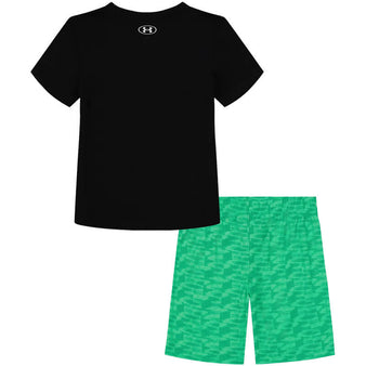 Youth Under Armour Logo Glitch S/S Tee & Shorts Set