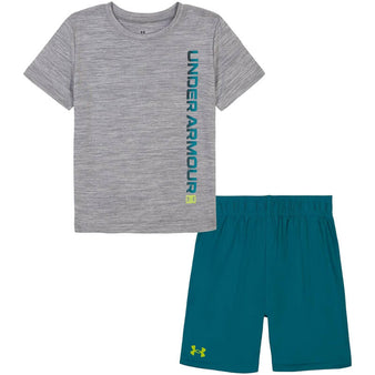 Infant Under Armour Side Wordmark S/S Tee & Shorts Set