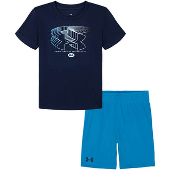 Infant Under Armour Fading Logo S/S Tee & Shorts Set