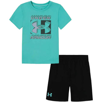Youth Under Armour Mesh Logo S/S Tee & Shorts Set