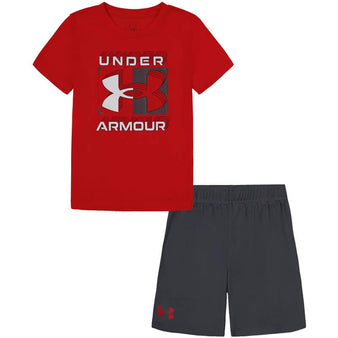 Youth Under Armour Mesh Logo S/S Tee & Shorts Set