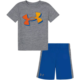 Toddler Under Armour Logo Side Stripe S/S Tee & Shorts Set