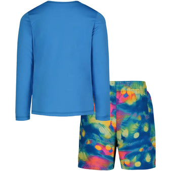 Infant Under Armour Tropical Flare Swim Volley L/S Tee & Shorts Set