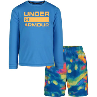 Toddler Under Armour Tropical Flare Swim Volley L/S Tee & Shorts Set