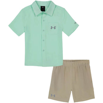 Toddler Under Armour Woven Shorts & S/S Button Down Set