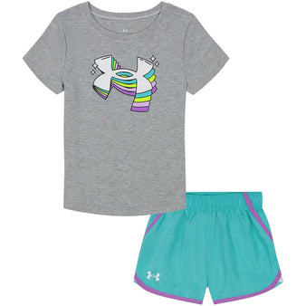 Toddler Under Armour Stacked Logo S/S Tee & Shorts Set