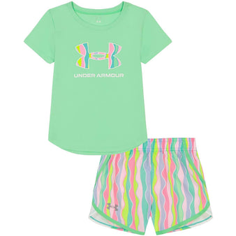 Toddler Under Armour Scallop Print S/S Tee & Shorts Set