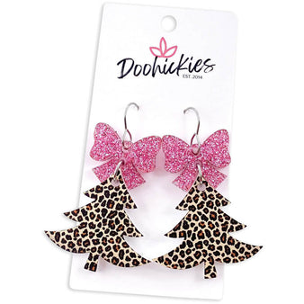 Leopard Christmas Tree Earrings