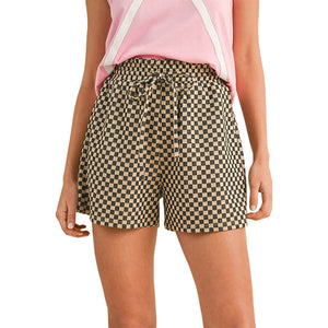 Women's Checkerboard Knit Shorts