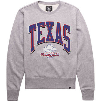 Adult '47 Texas Rangers Cooperstown Walk Tall Headline Crewneck Sweatshirt