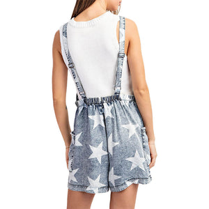 Women's Mineral Washed Star Romper