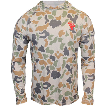 Adult Sideline Provisions Texas Tech Camo Vintage Double T Hoodie