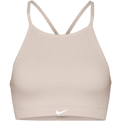 Women's Nike Indy Seamless Ribbed Bra – TAUPE/WHITE – CSC