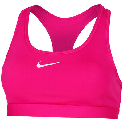Nike Training Swoosh Dri-Fit light support sports bra in fireberry pink