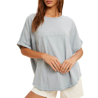 Women's Washed Dolman Sleeve Top