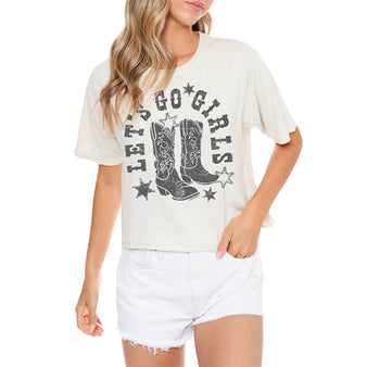 Women's Let's Go Girls Cropped Tee