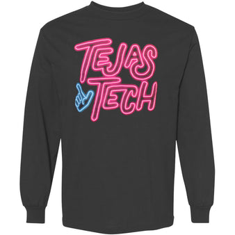 Adult Sideline Provisions Neon Tejas Tech L/S Tee