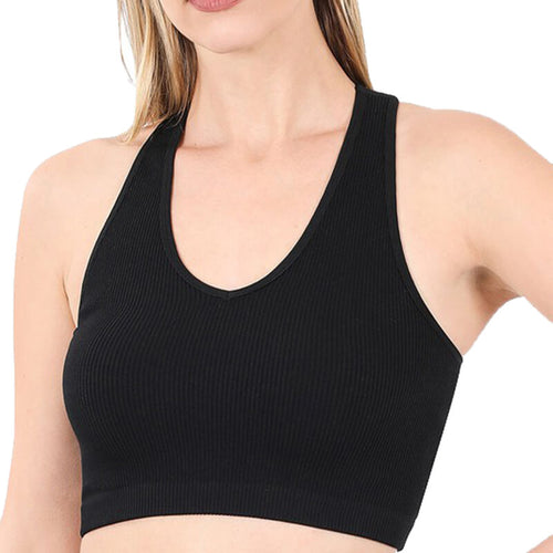 Women's Ribbed Cropped Tank