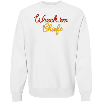 Adult Sideline Provisions Wreck 'Em Chiefs Crewneck Sweatshirt