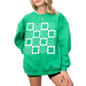Women's Lucky Checkered Sweatshirt