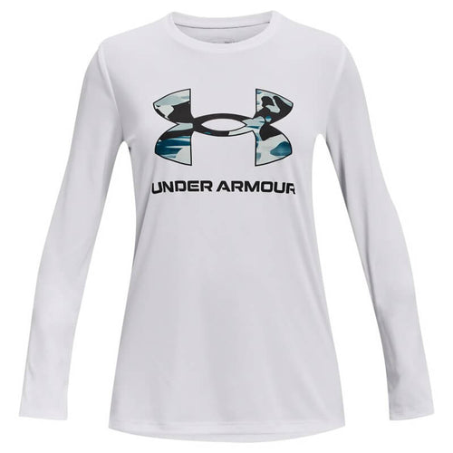 Youth Under Armour Tech Big Logo Print Fill L/S Tee