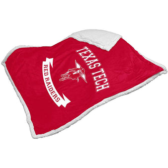 Logo Brands Texas Tech Red Raiders Printed Sherpa Blanket