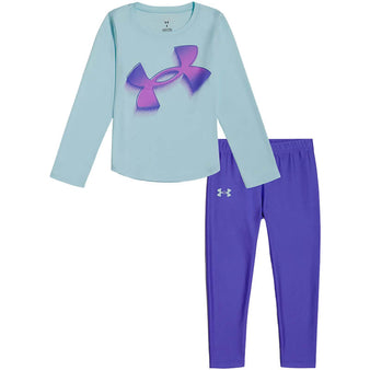Youth Under Armour Static Logo L/S Tee & Leggings Set