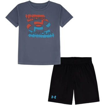 Toddler Under Armour Double Zone Logo S/S Tee & Shorts Set