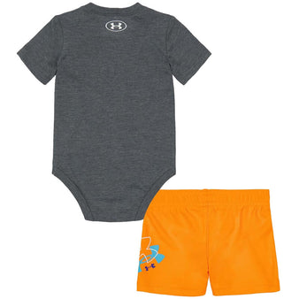 Infant Under Armour Floating Logo S/S Onesie & Shorts Set - 0-12 Months