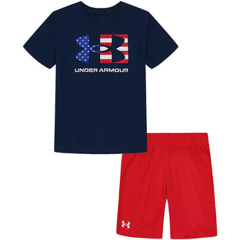 Toddler Under Armour Freedom Icon Flag S/S Tee & Shorts Set