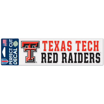 Wincraft Texas Tech Red Raiders Stacked Design 3" X 10" Decal
