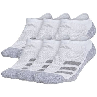 Youth Adidas Cushioned Angle Stripe No-Show Socks 6-Pack - MD