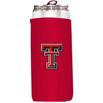 Logo Brands Texas Tech Slim Can Coozie