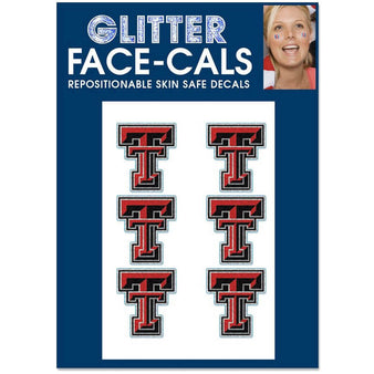 Wincraft Texas Tech Glitter Tattoo 6-Pack