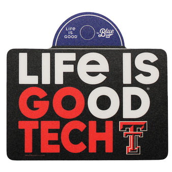 Blue 84 Texas Tech Life Is Good Stacked Sticker