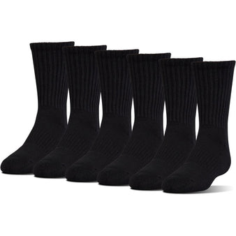 Adult Under Armour Charged Cotton 2.0 Crew Sock 6 Pack