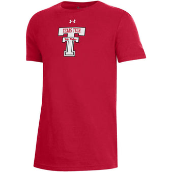 Youth Under Armour Texas Tech Throwback Double T S/S Tee